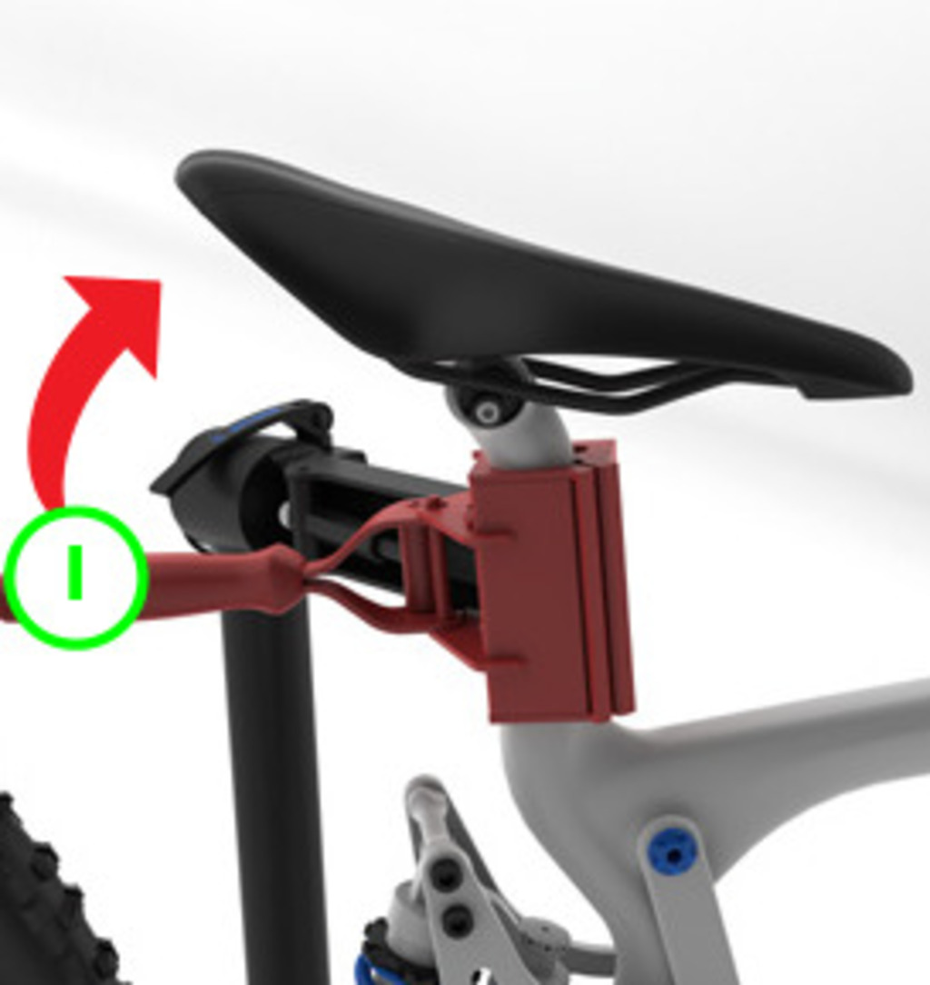从站发布自行车安全吗?释放,坚定持有自行车框架。翻转处理(I)快速释放从下颌管。